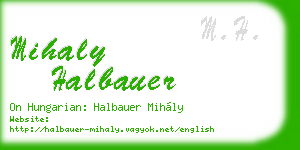 mihaly halbauer business card